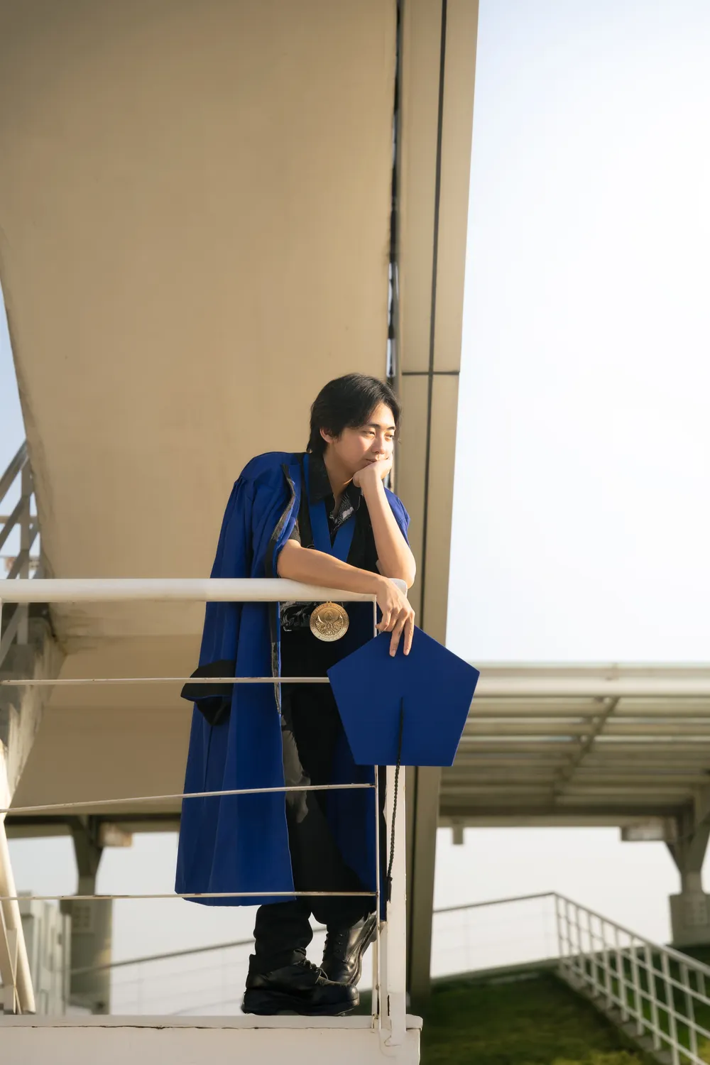 Toga portrait, Business Faculty graduation photo Petra Surabaya
