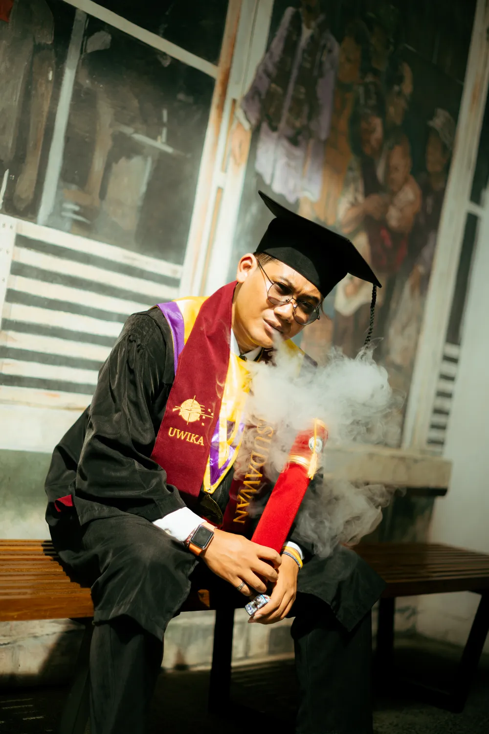 Candid graduation moment, Widya Kartika University Surabaya — Widya Kartika graduation photographer