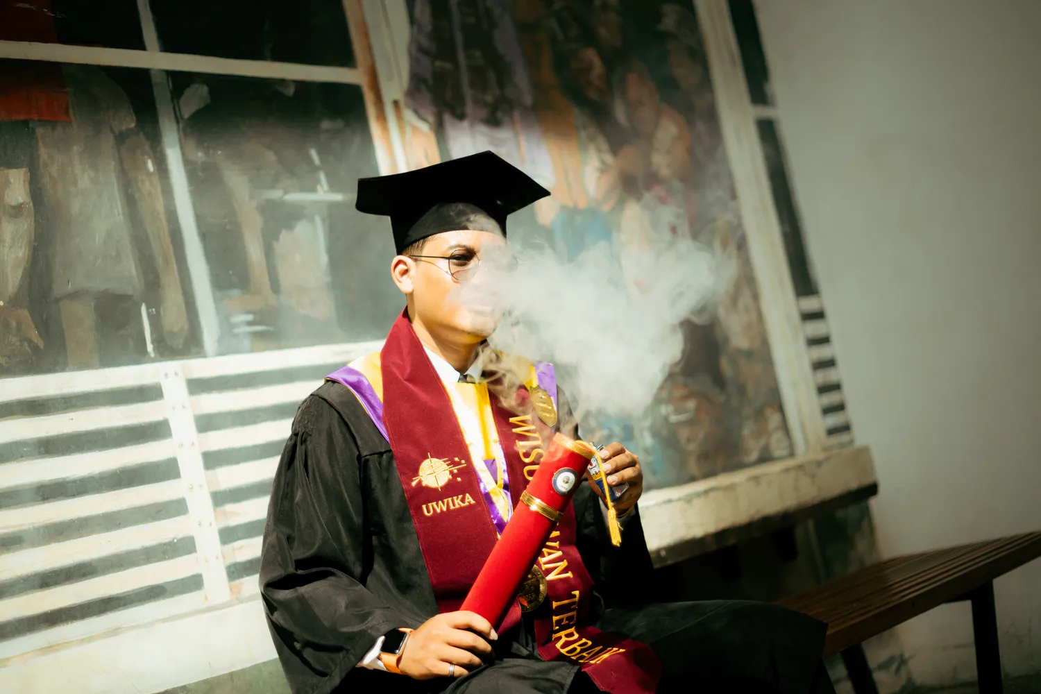 Candid graduation moment, Widya Kartika University Surabaya — Widya Kartika graduation photographer