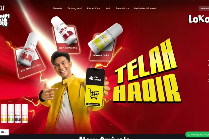 Indonesia Dream Juice homepage — F&B website design by Stefanoes Visual