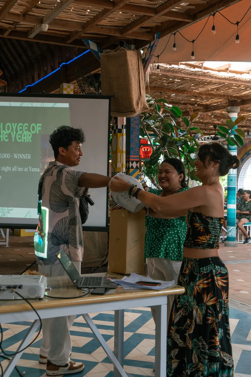 Shelter staff party candid, Bali — event photographer Bali by Stefanoes Visual